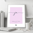 'ja' zur Hochzeit - dein personalisiertes Poster: Unvergessliche Erinnerungen mit Namen und Datum festhalten - posterfolio.de