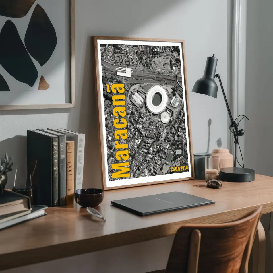 Dein personalisiertes Poster der Fußballstadien - Gestalte jetzt dein individuelles Stadion-Poster im Style “Maracanã”