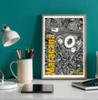 Dein personalisiertes Poster der Fußballstadien - Gestalte jetzt dein individuelles Stadion-Poster im Style “Maracanã”