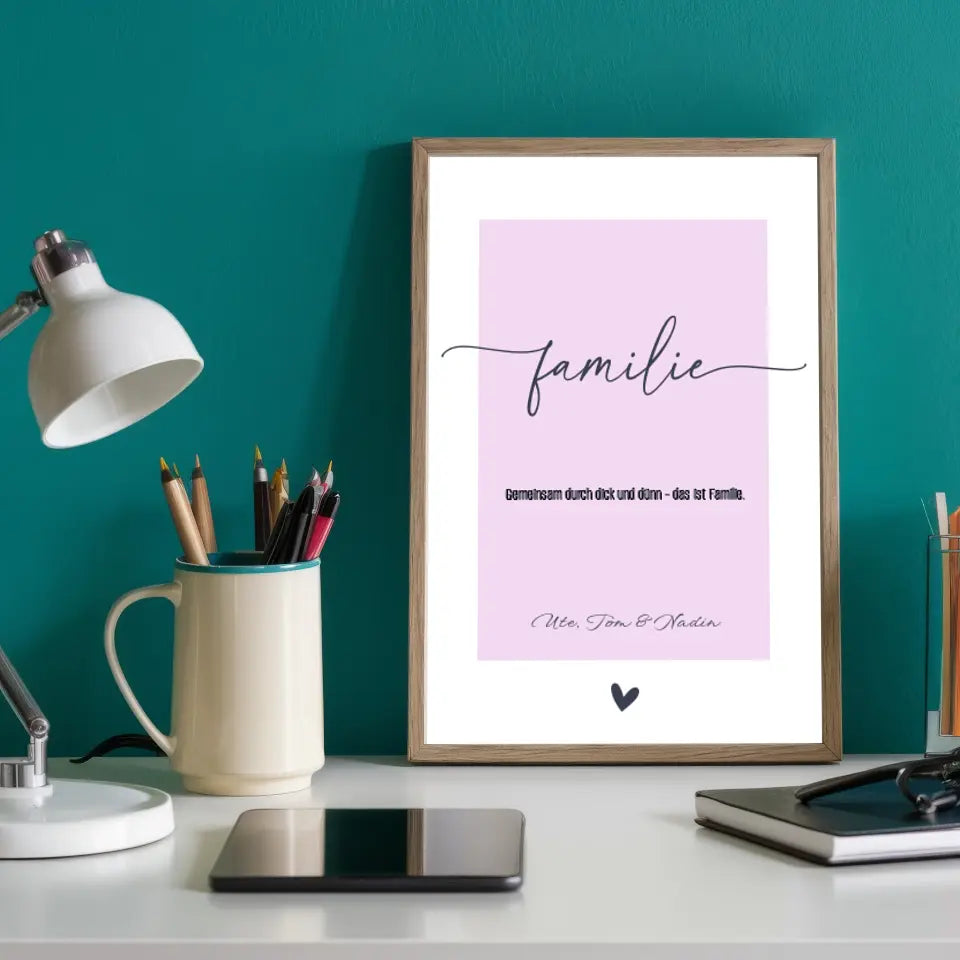 Einzigartiges Geschenk für deine Liebsten - Gestalte jetzt dein personalisiertes Familienposter!