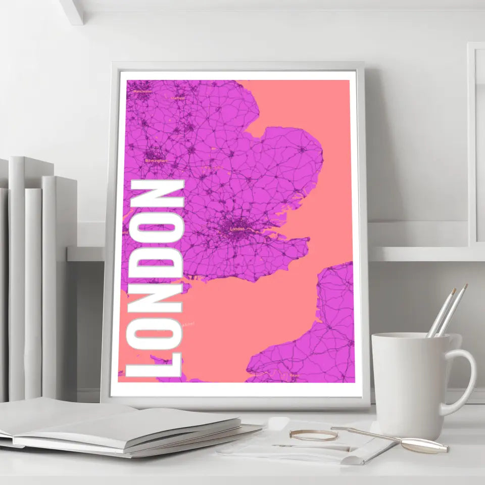 Einzigartiges Geschenk: Personalisierte Landkarte im London Style - Dein individuelles Highlight!