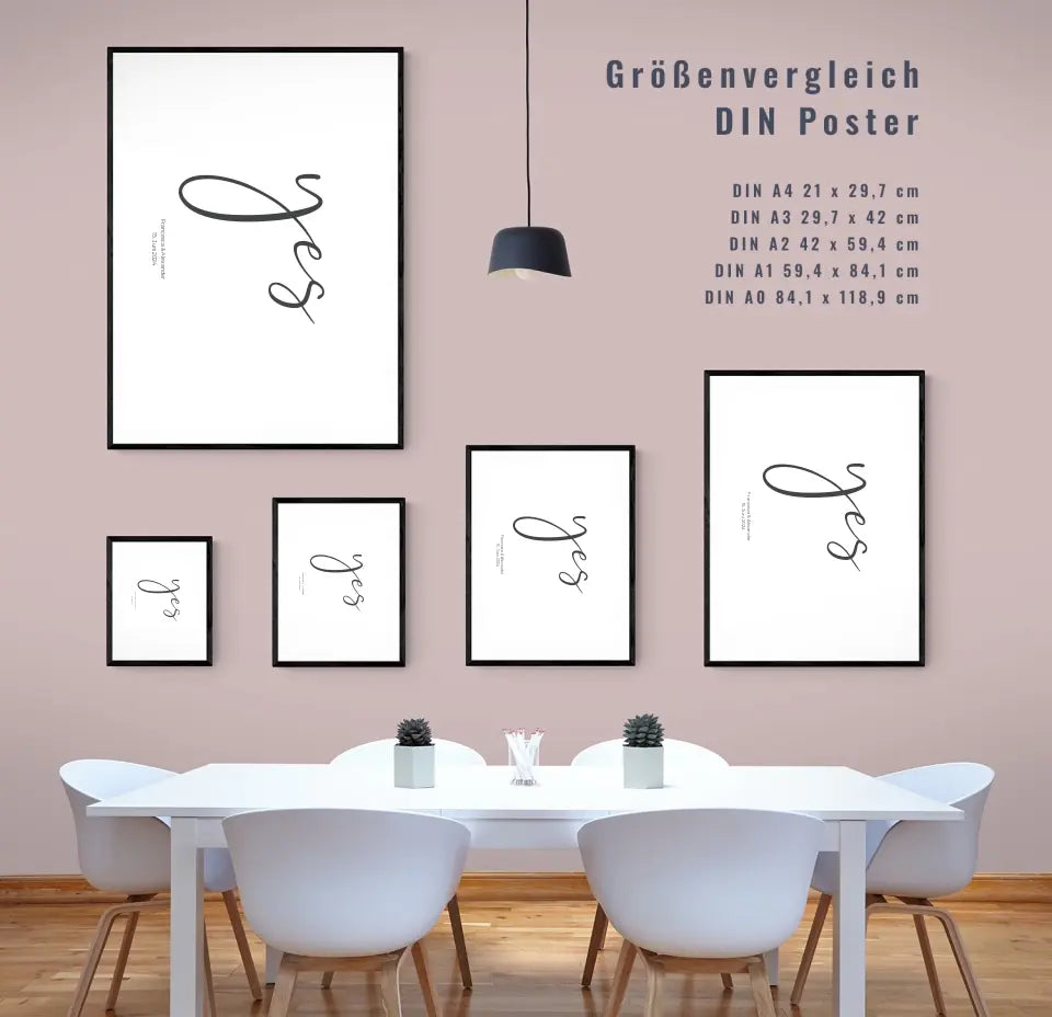 Personalisiertes Liebesbeweis-Poster: Euer persönlicher yes-Moment festgehalten!