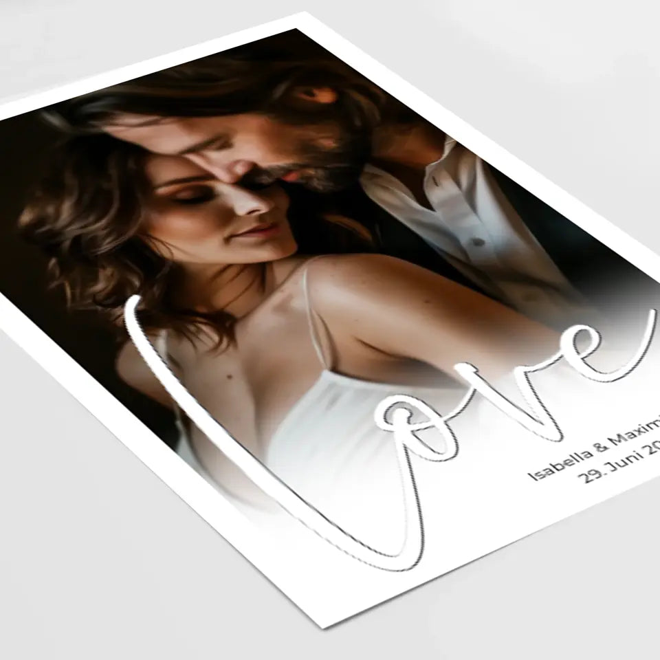 Personalisiertes ‘Love’ Poster zur Hochzeit