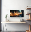 Erlebe die Metropole: Panoramabild der nächtlichen Stadtszene - posterfolio.de