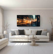 Erlebe die Metropole: Panoramabild der nächtlichen Stadtszene - posterfolio.de