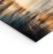 Surreales Panoramabild: Stadtlandschaft mit Silhouettenfiguren - posterfolio.de