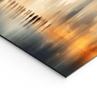 Faszinierendes Panoramabild: Surreale Stadtlandschaft in Orange und Blau entdecken! - posterfolio.de