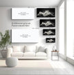Kraftvolle Panoramabilder kaufen: Stürmische Meereswellen in Schwarzweiß - posterfolio.de