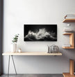 Kraftvolle Panoramabilder kaufen: Stürmische Meereswellen in Schwarzweiß - posterfolio.de