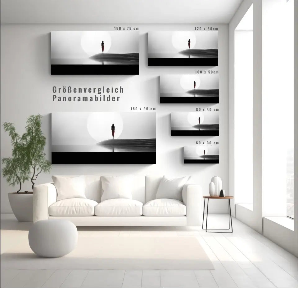 Eleganz der Ruhe: Minimalistische Panorama Wandbilder für Dein Zuhause