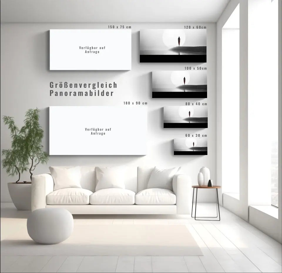 Eleganz der Ruhe: Minimalistische Panorama Wandbilder für Dein Zuhause