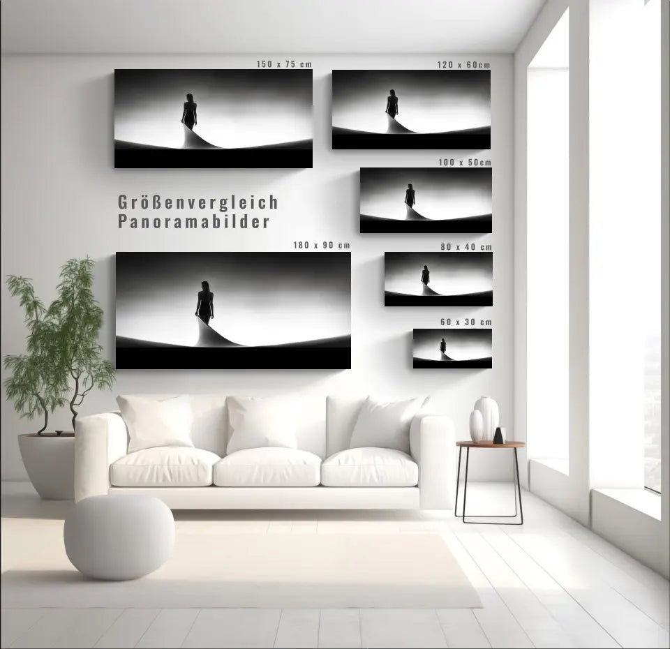 Stille Eleganz: Minimalistische Panorama Wandbilder für Deine Oase der Ruhe