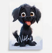 Fröhlicher Welpe: Dein personalisiertes Poster für pure Freude! - posterfolio.de