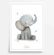 Liebenswertes Elefantenbaby: Dein personalisiertes Poster für pure Freude! - posterfolio.de
