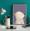Fröhlicher Eisbär: Dein personalisiertes Poster fürs Kinderzimmer! - posterfolio.de