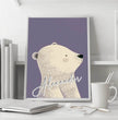 Fröhlicher Eisbär: Dein personalisiertes Poster fürs Kinderzimmer! - posterfolio.de