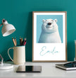 Glücklicher Eisbär: Dein personalisiertes Poster für pure Freude!