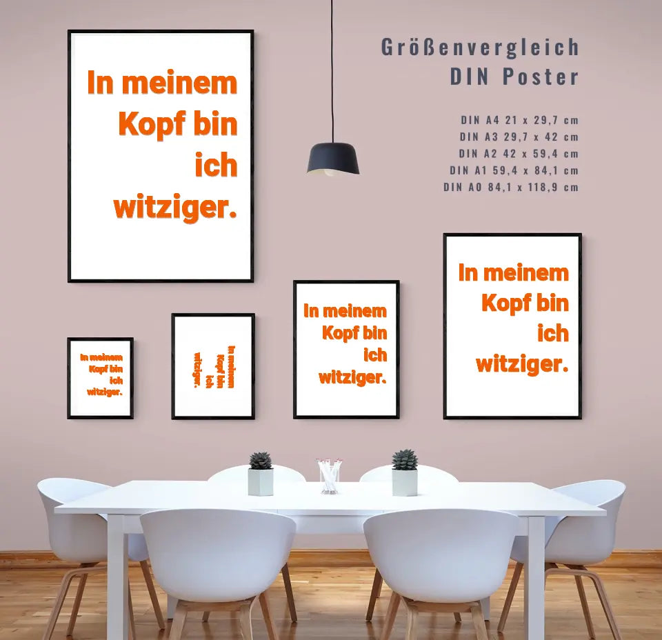 Lustige Sprüche, Dein Design: Gestalte Dein personalisiertes Poster!