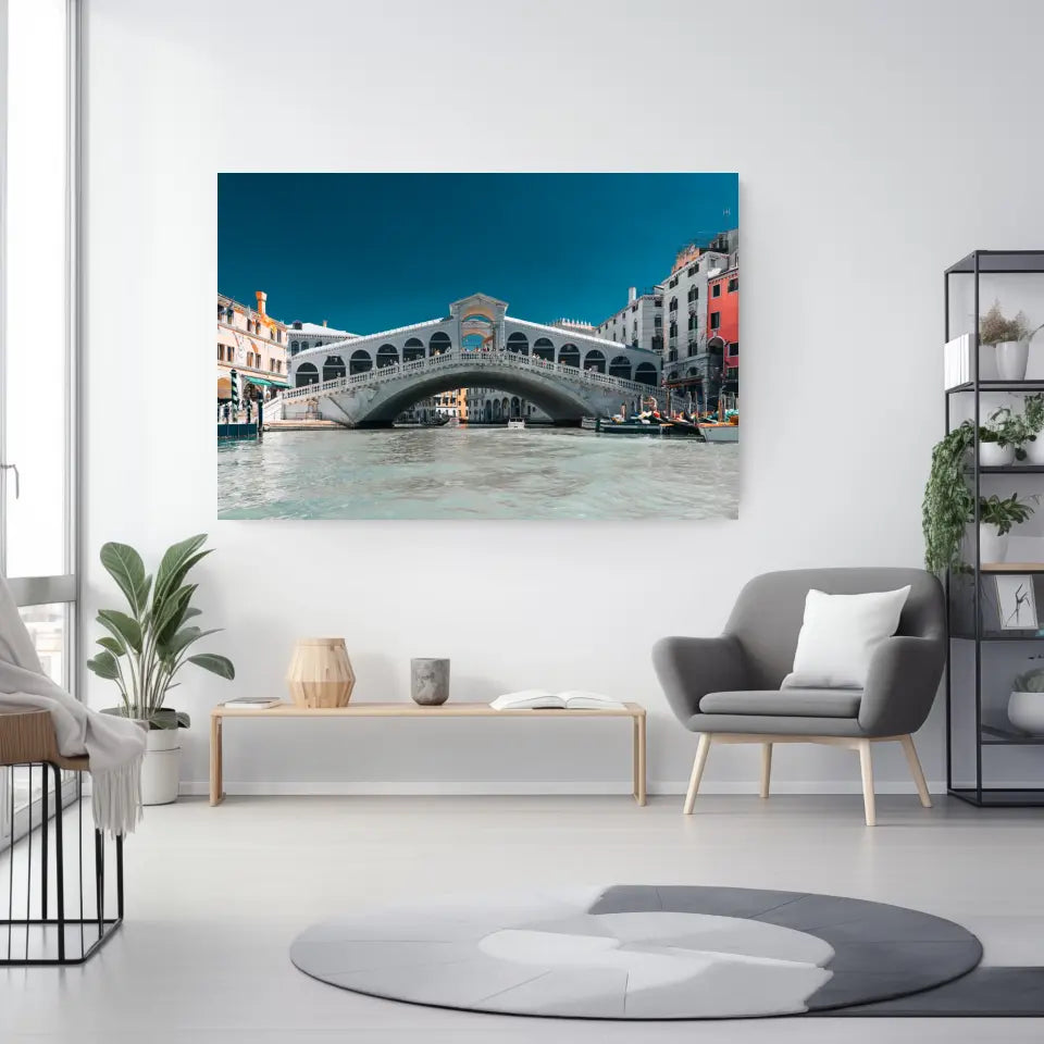 Stilvolles Venedig Wandbild: Rialtobrücke als atemberaubender Blickfang!