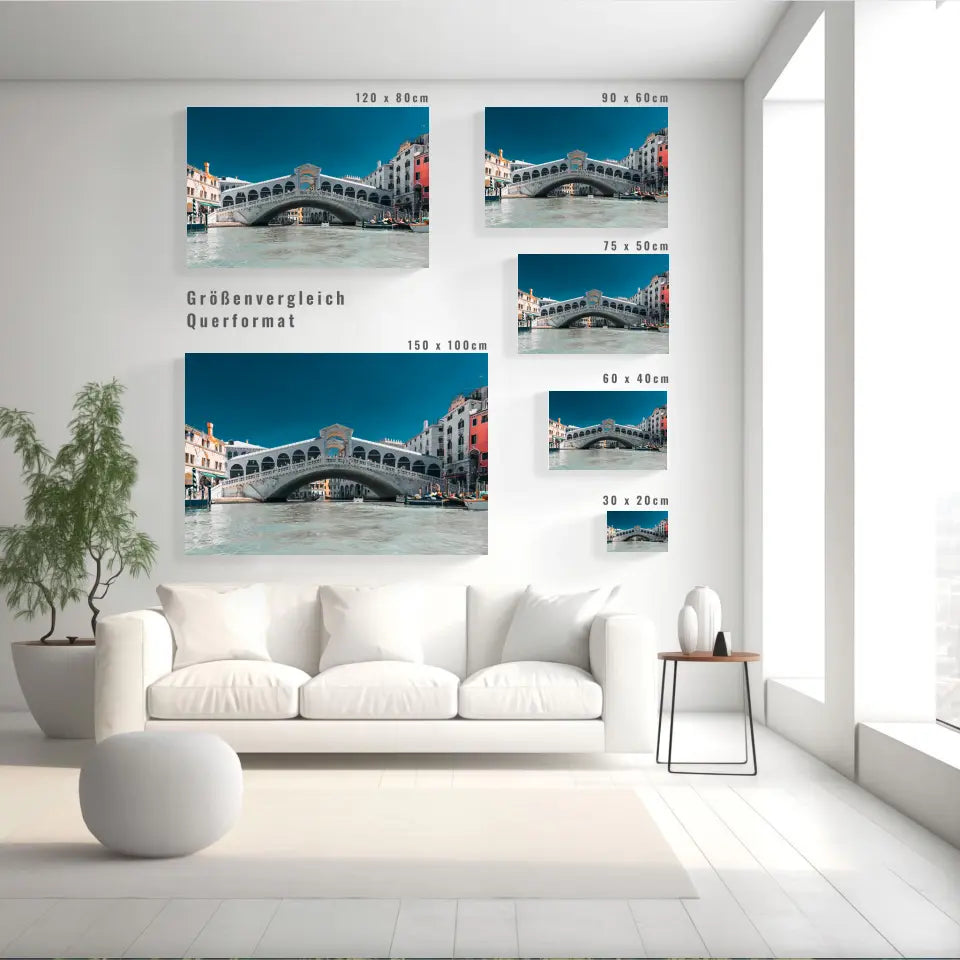 Stilvolles Venedig Wandbild: Rialtobrücke als atemberaubender Blickfang!