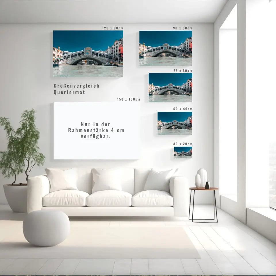 Stilvolles Venedig Wandbild: Rialtobrücke als atemberaubender Blickfang!