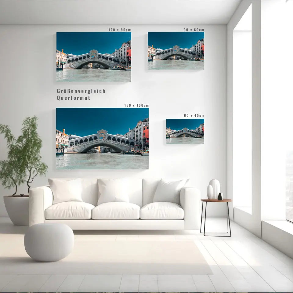 Stilvolles Venedig Wandbild: Rialtobrücke als atemberaubender Blickfang!