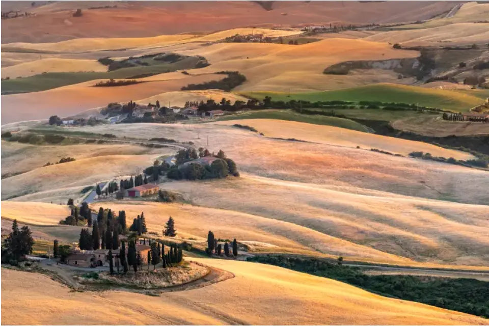 Goldenes Toskana Landschaftsbild Wandbild: Dein Stück Italien für Zuhause!