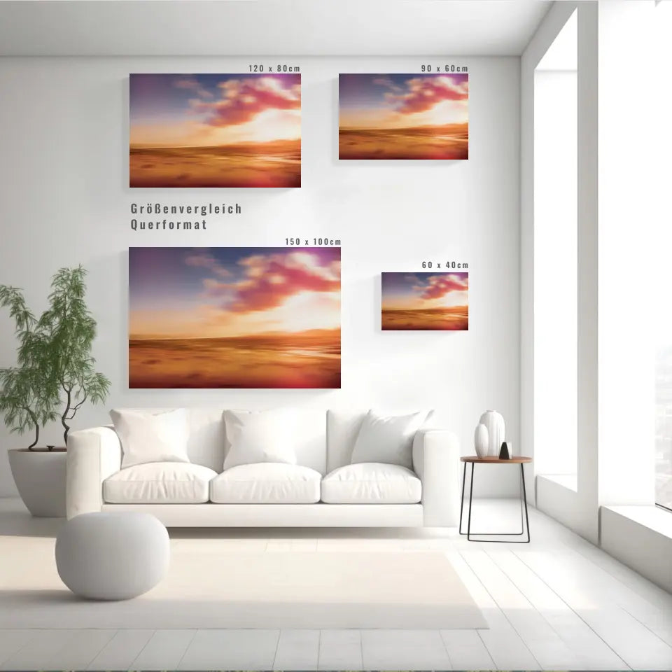 Abstraktes Wandbild Florianópolis: Brasilianische Strandlandschaft zum Sonnenuntergang