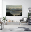 Toskana Wandbild: Sanfte Hügel und Nebelmorgen bei San Gimignano - posterfolio.de