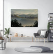Toskana Wandbild: Sanfte Hügel und Nebelmorgen bei San Gimignano - posterfolio.de