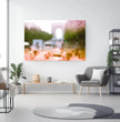 Arc de Triomphe Abstraktes Wandbild: Paris in Rosarotem Glanz - posterfolio.de
