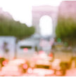 Arc de Triomphe Abstraktes Wandbild: Paris in Rosarotem Glanz - posterfolio.de