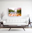 Arc de Triomphe Abstraktes Wandbild: Paris in Rosarotem Glanz - posterfolio.de