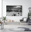 Zaun am Strand Wandbild: Stille der Bretagne in Schwarz-Weiß - posterfolio.de