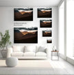 Highlands Schottland Wandbild: Dramatischer Sonnenuntergang über den Berggipfeln - posterfolio.de