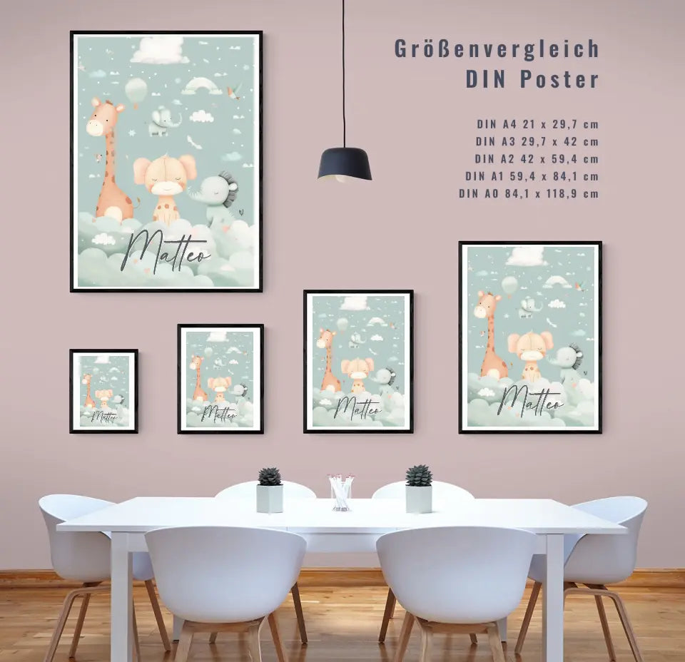 Zauberhaftes Kinderposter: dein personalisiertes Geschenk für kleine Träumer!