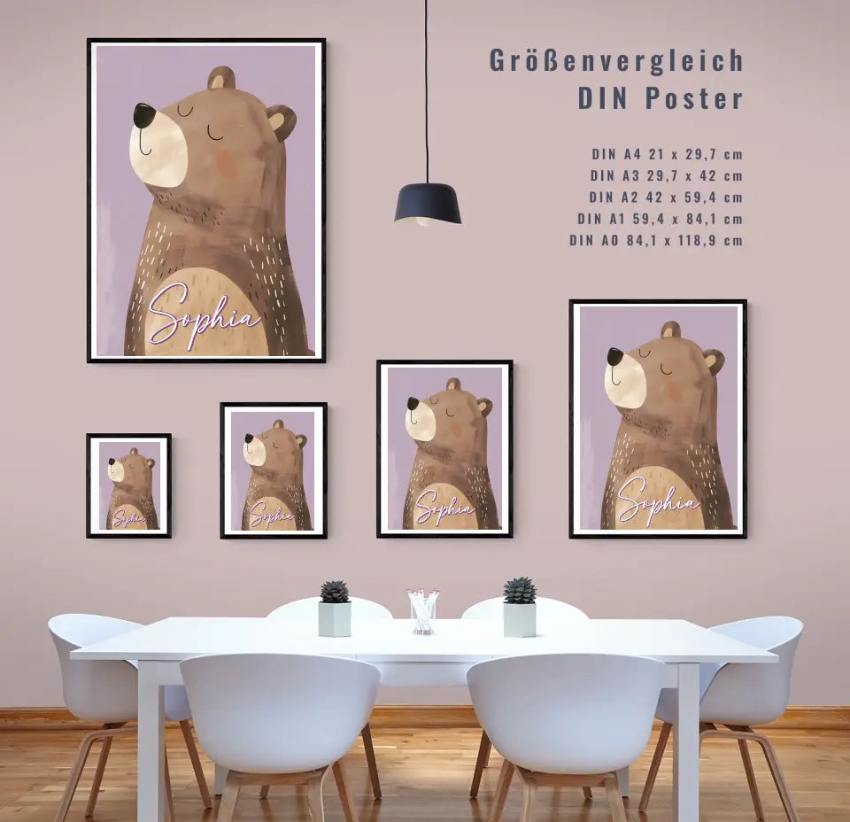 Traumhafte Kinderposter: dein personalisiertes Geschenk mit Herz!