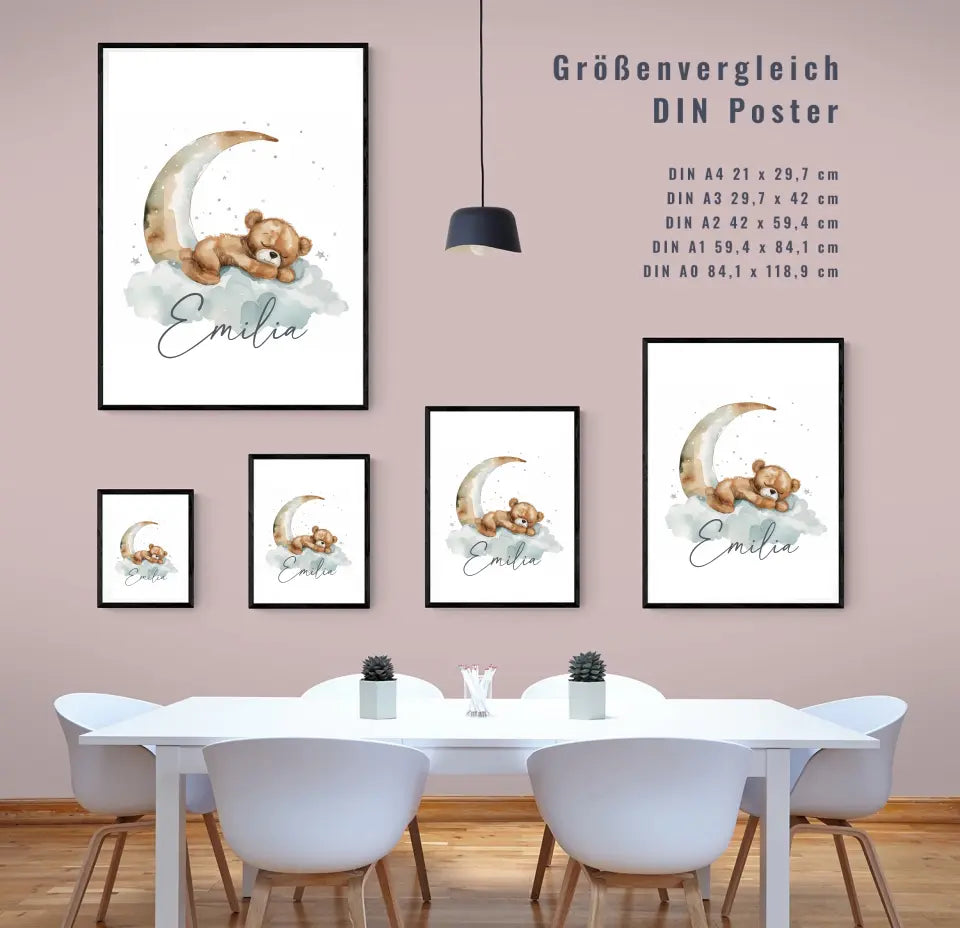 Traumhaftes Kinderposter: dein personalisiertes Geschenk für kleine Träumer!