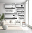 Panorama Wandbild: Einsame Strandszene in Stilvoller Schwarz-Weiß-Optik - posterfolio.de