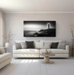 Panorama Wandbild: Zeitloser Leuchtturm an einem ruhigen Meer - posterfolio.de