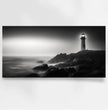 Panorama Wandbild: Zeitloser Leuchtturm an einem ruhigen Meer - posterfolio.de