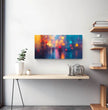 Panorama Wandbild: Nächtliche Stadtlichter in surrealem Glanz - posterfolio.de