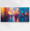 Panorama Wandbild: Nächtliche Stadtlichter in surrealem Glanz - posterfolio.de