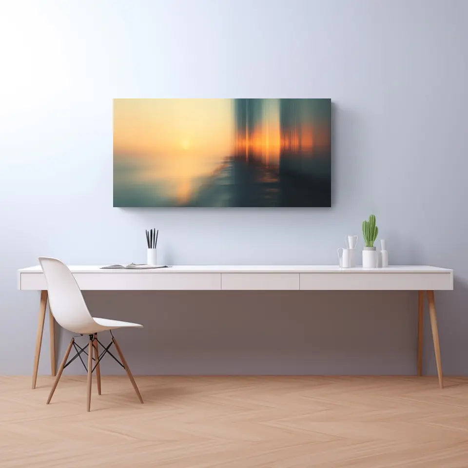 Traumhafter Sonnenuntergang: Panorama Wandbild mit Meereslandschaft