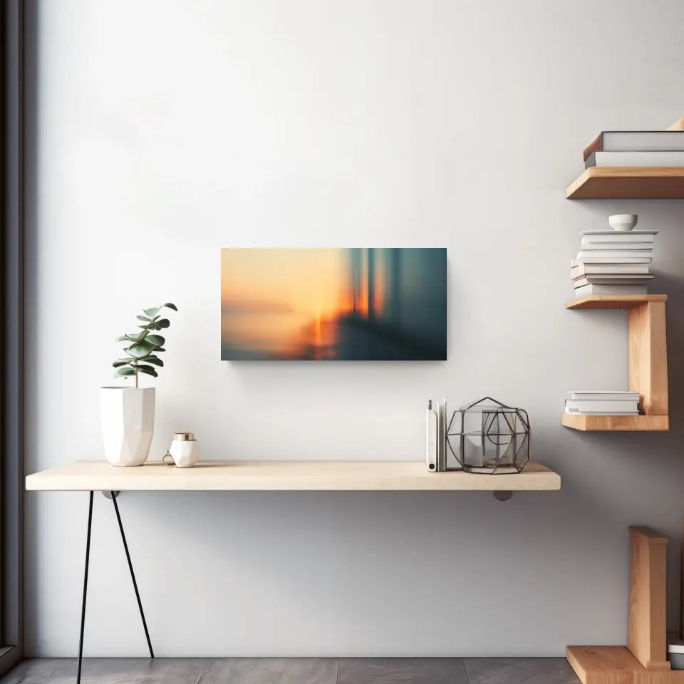 Traumhafter Sonnenuntergang: Panorama Wandbild mit Meereslandschaft