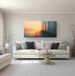 Traumhafter Sonnenuntergang: Panorama Wandbild mit Meereslandschaft - posterfolio.de