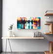 Dynamische Stadtlichter: Panorama Wandbild mit nächtlicher Straßenszene - posterfolio.de