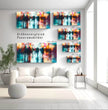 Dynamische Stadtlichter: Panorama Wandbild mit nächtlicher Straßenszene - posterfolio.de