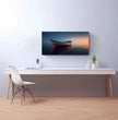 Panorama Wandbild: Einsames Boot im Sonnenuntergang - posterfolio.de
