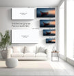 Panorama Wandbild: Einsames Boot im Sonnenuntergang - posterfolio.de